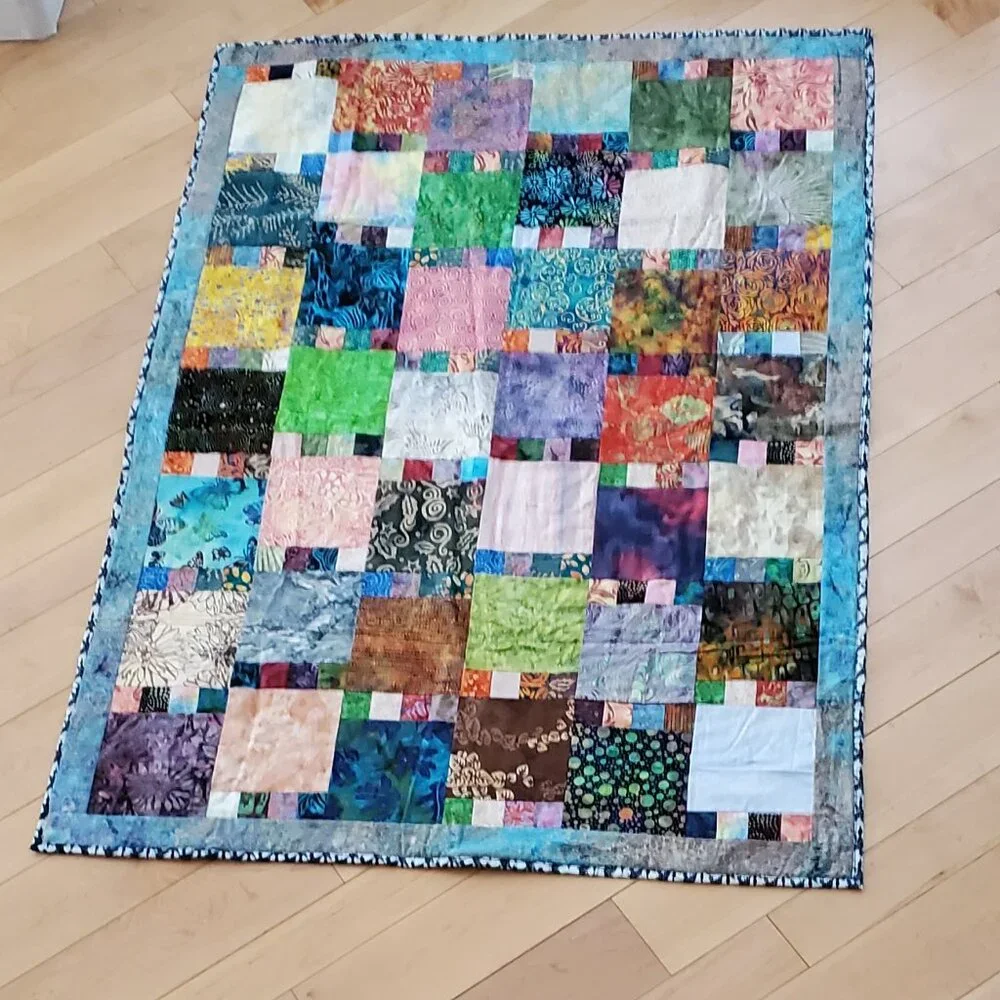 Handmade Patchwork Quilt Multicolor Not Pre-Washed 40
